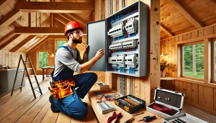 Электрика в деревянном доме под ключ: проектирование, монтаж и настройка