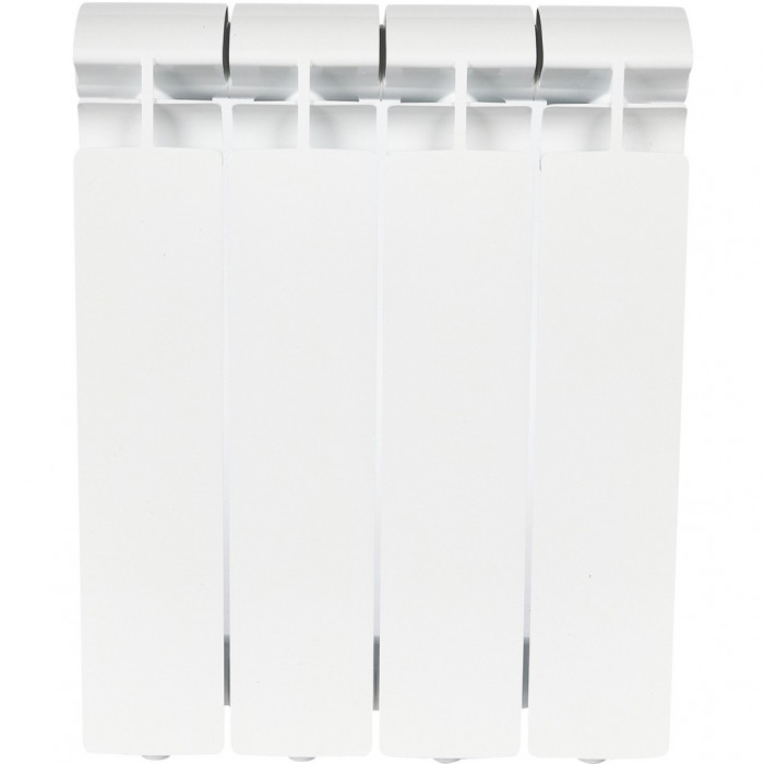 Алюминиевый радиатор STOUT ALPHA 350, 4 секций, боковое подключение, белый