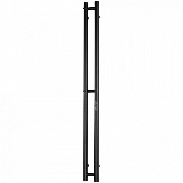 STOUT  SHQ-R2R0-012008 STOUT полотенцесушитель электрический ROCK round 120*08 Черный матовый 2 опоры