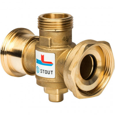 STOUT SVM-0050 Термостатический смесительный клапан G 1&quot;1/2M-G 1&quot;1/2F-G 1&quot;M 70°С