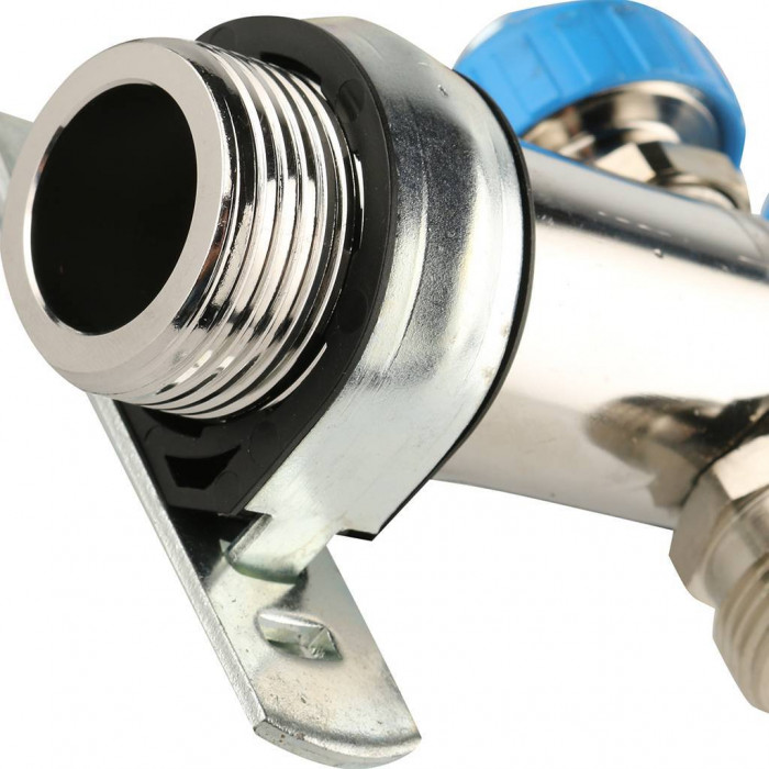 Распределительный коллектор REHAU HKV-D на 2 контура нержавеющая сталь (12080211002)