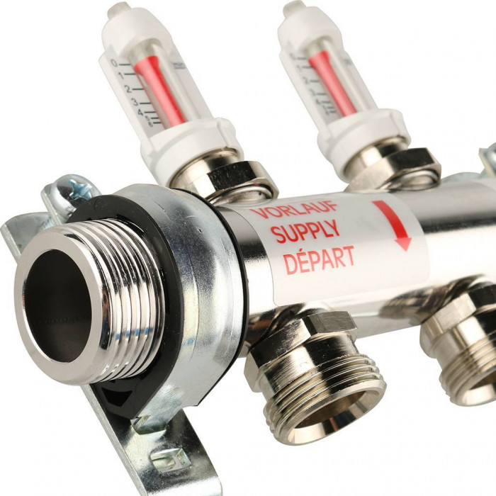 Распределительный коллектор REHAU HKV-D на 2 контура нержавеющая сталь (12080211002)