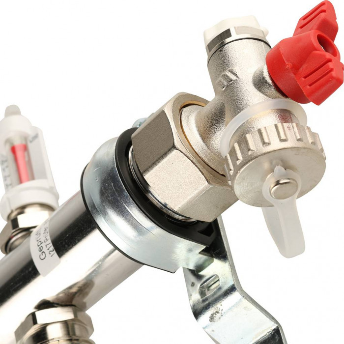 Распределительный коллектор REHAU HKV-D на 2 контура нержавеющая сталь (12080211002)