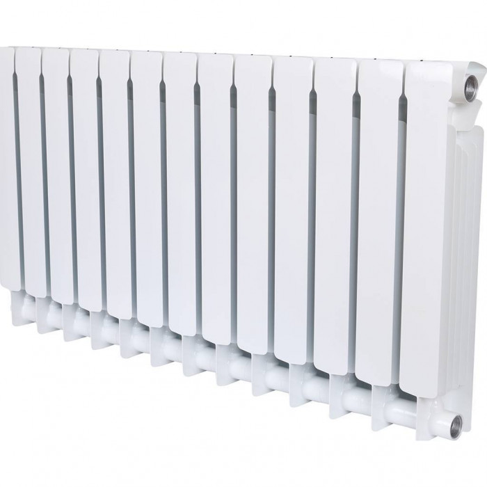 Биметаллический радиатор RIFAR BASE 500, 13 секций, боковое подключение, белый