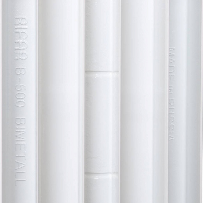 Биметаллический радиатор RIFAR BASE 500, 13 секций, боковое подключение, белый