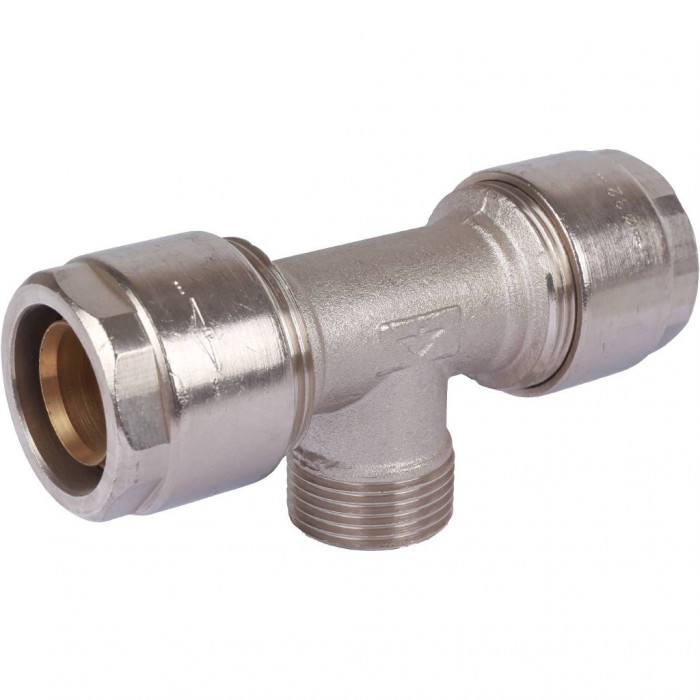 Тройник с нар.резьбой Prandelli Multyrama (32х3,0х1) для металлопластиковых труб винтовой