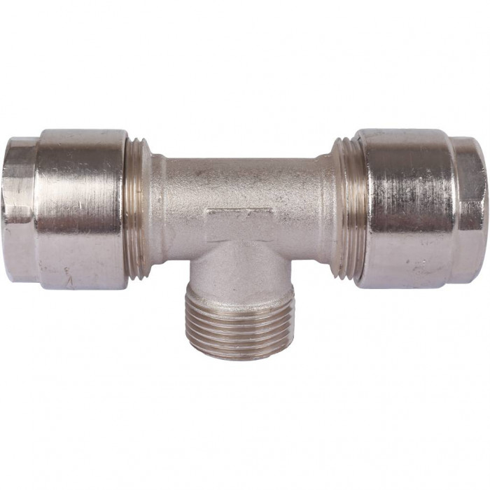 Тройник с нар.резьбой Prandelli Multyrama (32х3,0х1) для металлопластиковых труб винтовой