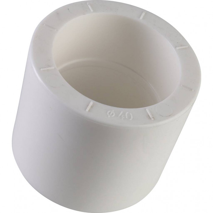 Политэк d=40 Муфта для полипропиленовых труб под сварку (цвет белый)