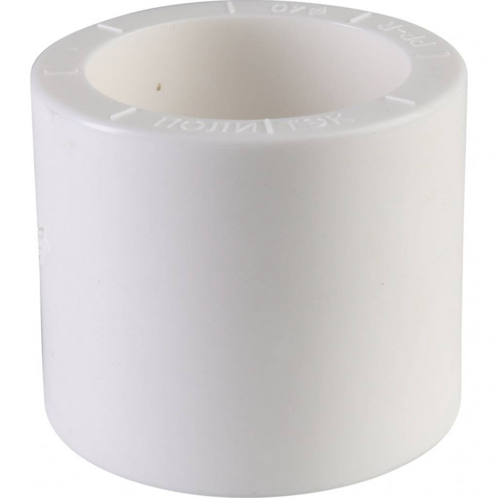 Политэк d=40 Муфта для полипропиленовых труб под сварку (цвет белый)