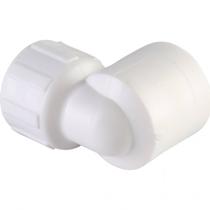 Угольник Политэк 25x1/2 с внутренней резьбой для полипропиленовых труб под сварку (цвет белый)