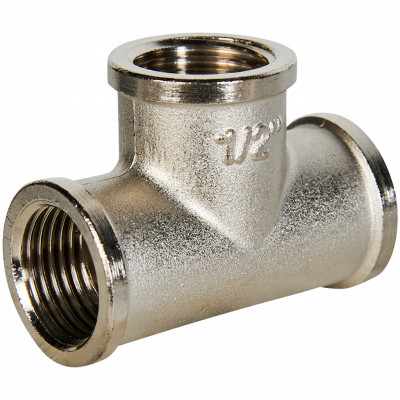 STOUT Тройник ВВ никелированный 1/2