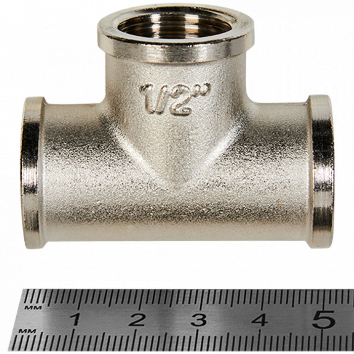 STOUT Тройник ВВ никелированный 1/2
