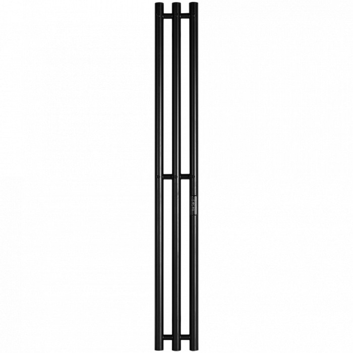 STOUT  SHQ-R2R0-012012 STOUT полотенцесушитель электрический ROCK round 120*12 Черный матовый 3 опоры