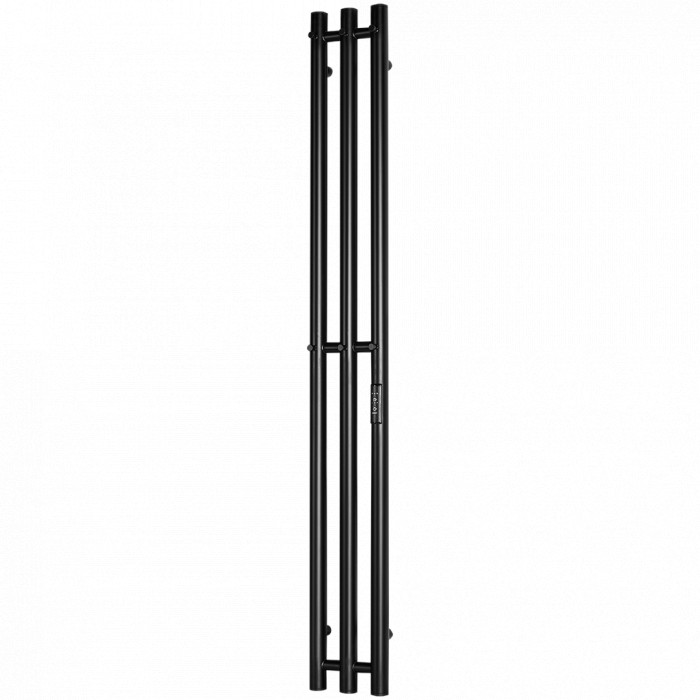 STOUT  SHQ-R2R0-012012 STOUT полотенцесушитель электрический ROCK round 120*12 Черный матовый 3 опоры