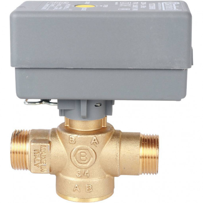 STOUT 2-Ходовой зональный клапан, сервопривод 230V, с 3-х жильным кабелем 1м., НР 3/4"