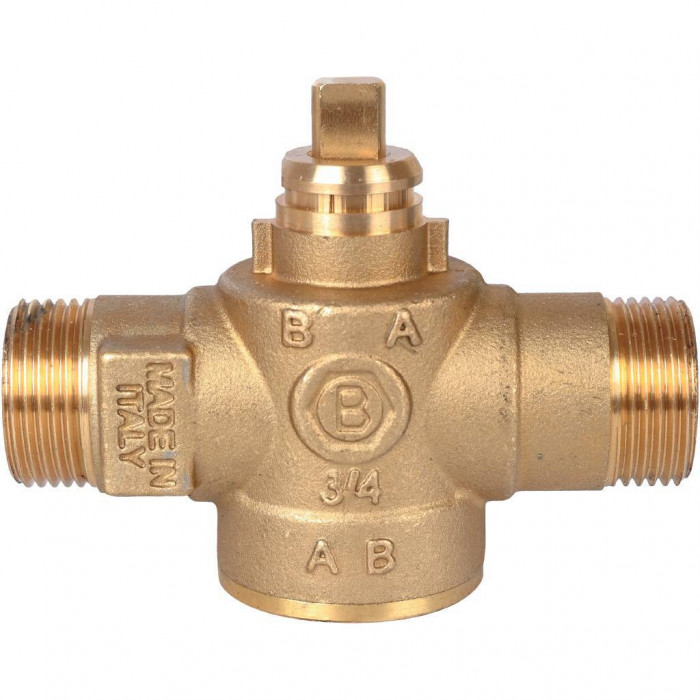 STOUT 2-Ходовой зональный клапан, сервопривод 230V, с 3-х жильным кабелем 1м., НР 3/4"