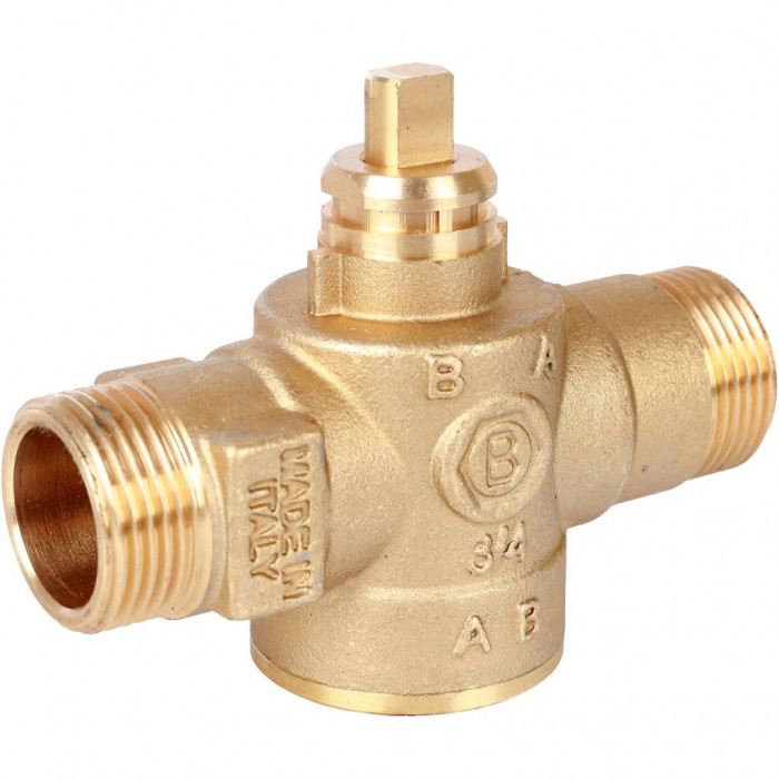 STOUT 2-Ходовой зональный клапан, сервопривод 230V, с 3-х жильным кабелем 1м., НР 3/4"