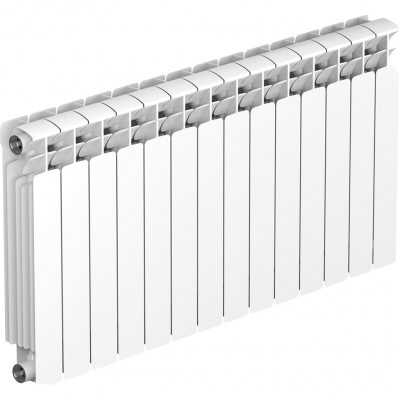 Биметаллический радиатор RIFAR BASE 500, 14 секций, боковое подключение, белый