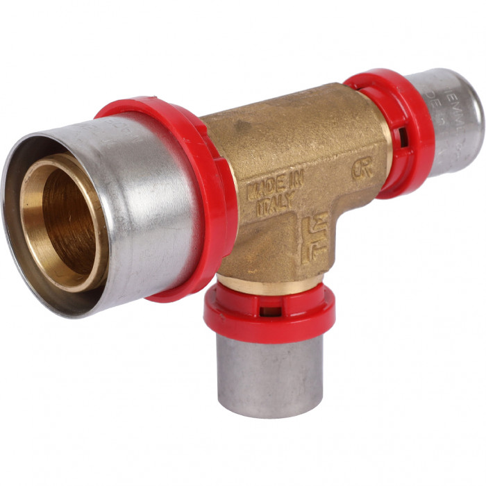 Тройник TIEMME редукционный 32x20x20 для металлопластиковых труб прессовой