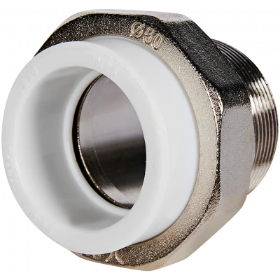 Муфта комбинированная Pro Aqua d=50-2 PP-R разъемная (американка) НР Белая