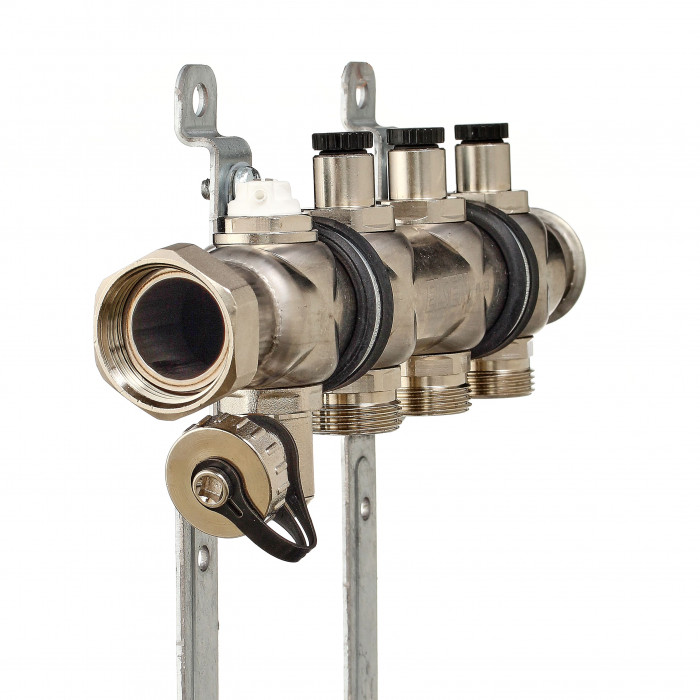 Коллектор из нержавеющей стали, с вентилями на 11 выходов