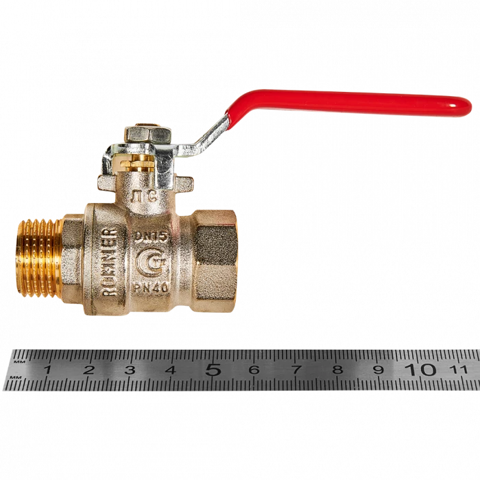 Кран шаровой ROMMER ВР/НР, ручка рычаг 1/2