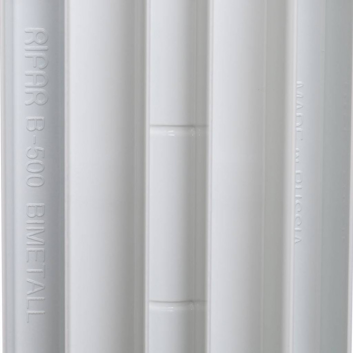 Биметаллический радиатор RIFAR BASE 500, 4 секций, боковое подключение, белый