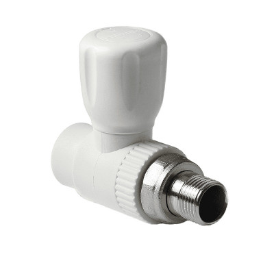 Pro Aqua PA41008 Pro Aqua d=20-1/2 PP-R Шаровой кран для радиатора прямой Белый