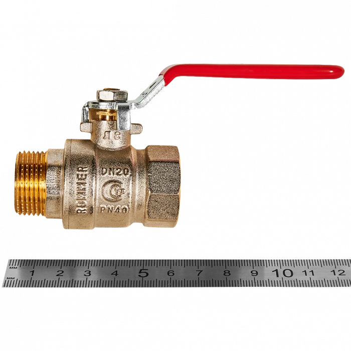 Кран шаровой ROMMER ВР/НР, ручка рычаг 3/4