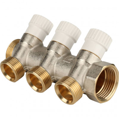 STOUT Коллектор распределительный 1&quot;, 3 отвода 3/4&quot;ЕК