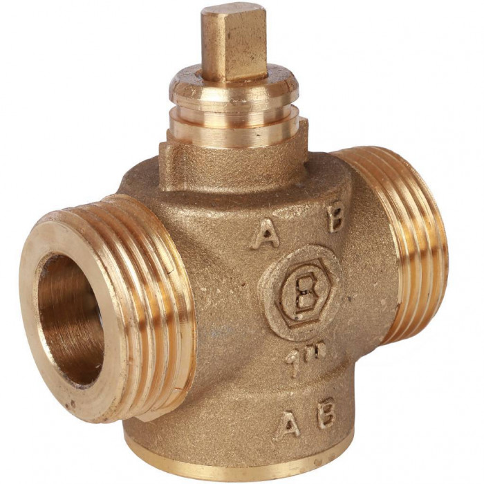 STOUT Компактный 2-Ходовой зональный клапан, сервопривод 230V, с кабелем 1м., НР 1"