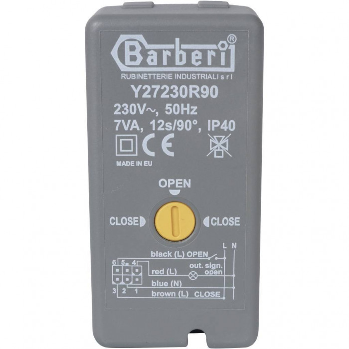 STOUT Компактный 2-Ходовой зональный клапан, сервопривод 230V, с кабелем 1м., НР 1"