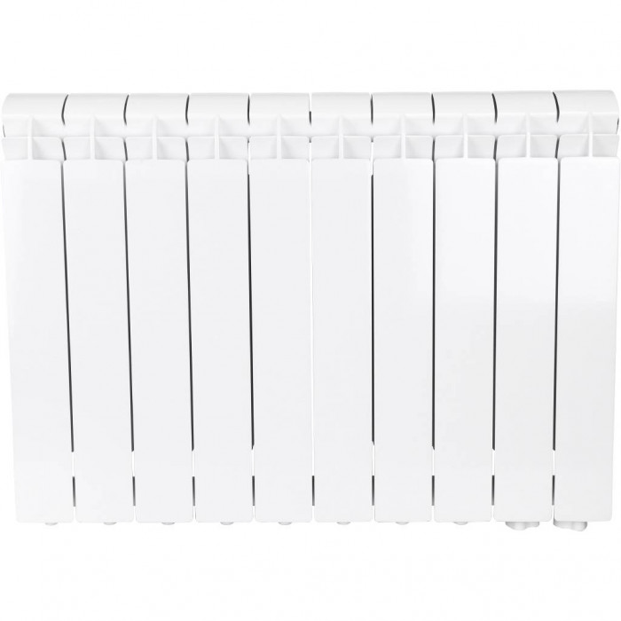 Алюминиевый радиатор Global VOX- R 500, 10 секций, нижнее правое подключение, белый