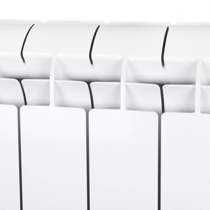 Алюминиевый радиатор Global VOX- R 500, 10 секций, нижнее правое подключение, белый