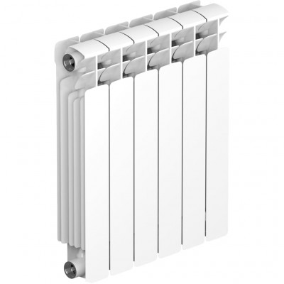 Биметаллический радиатор RIFAR BASE 500, 6 секций, боковое подключение, белый