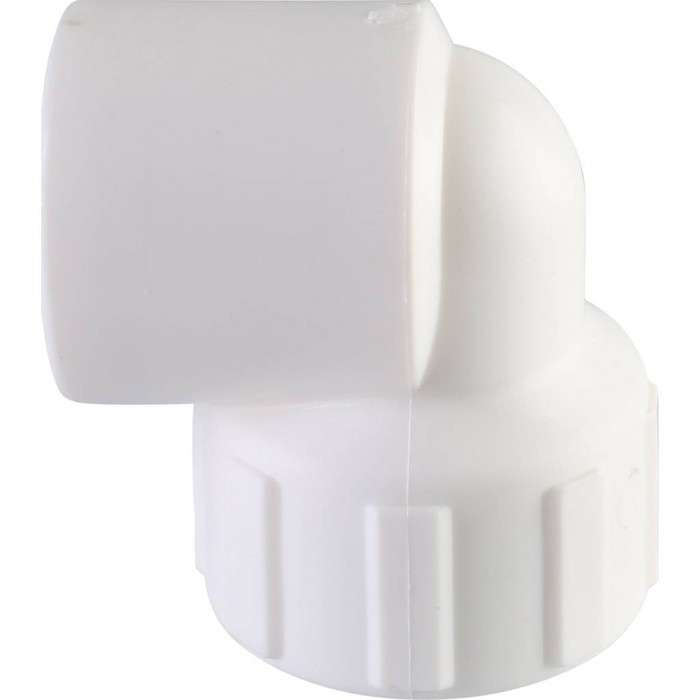 Угольник Политэк 25x3/4 с внутренней резьбой для полипропиленовых труб под сварку (цвет белый)