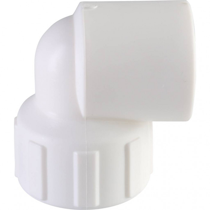 Угольник Политэк 25x3/4 с внутренней резьбой для полипропиленовых труб под сварку (цвет белый)