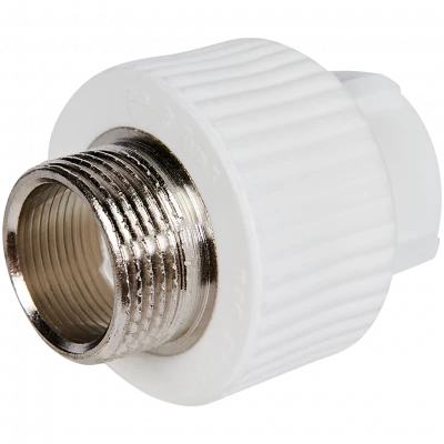 Муфта комбинированная Pro Aqua d= 20-3/4 PP-R НР Белая