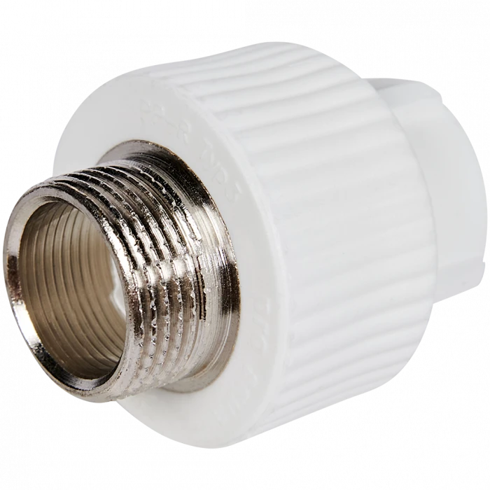 Муфта комбинированная Pro Aqua d= 20-3/4 PP-R НР Белая
