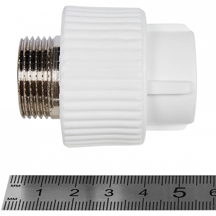 Муфта комбинированная Pro Aqua d= 20-3/4 PP-R НР Белая