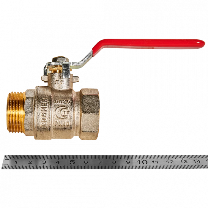 Кран шаровой ROMMER ВР/НР, ручка рычаг 1
