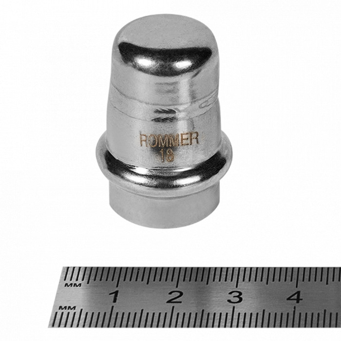 ROMMER RSS-0025-000018 Заглушка, 18, из нержавеющей стали прессовой