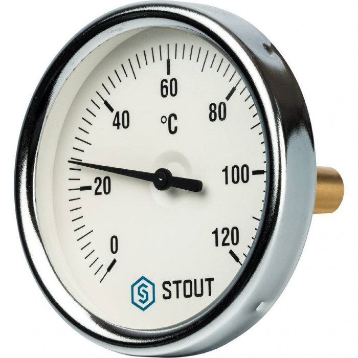 Термометр биметаллический с погружной гильзой STOUT 50 мм SIM-0001-805015
