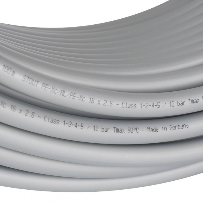 STOUT 16x2,6 (бухта 100 м) труба SPS стабильная PE-Xc/Al/PE-Xc, серая