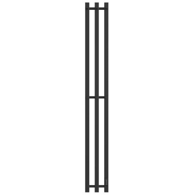 STOUT  SHQ-R2Q0-012012 STOUT полотенцесушитель электрический ROCK quadro 120*12 Черный матовый 3 опоры