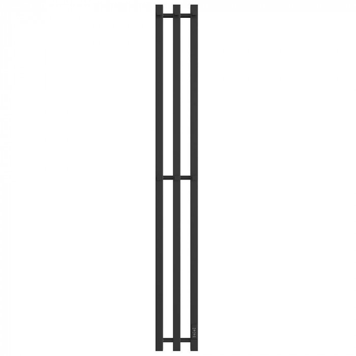 STOUT  SHQ-R2Q0-012012 STOUT полотенцесушитель электрический ROCK quadro 120*12 Черный матовый 3 опоры