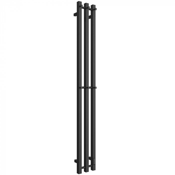 STOUT  SHQ-R2Q0-012012 STOUT полотенцесушитель электрический ROCK quadro 120*12 Черный матовый 3 опоры