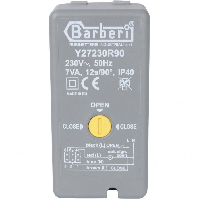 STOUT Компактный 2-Ходовой зональный клапан, сервопривод 230V, с кабелем 1м., НР 1 1/4"