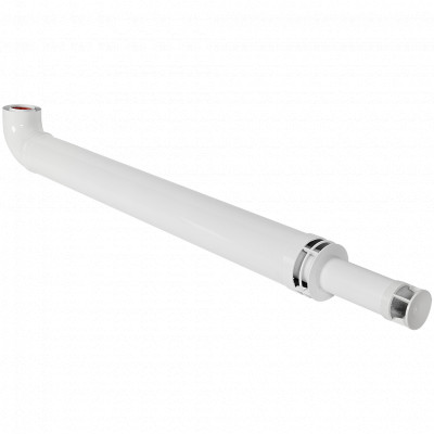 ROMMER RCA-6010-241220 Комплект дымохода АНТИЛЕД 60/100 - 1220мм (Bosch, Buderus, Navien S/C/E, Baxi ECO Nova/Classic, Baltur, Fondital ) в комплекте фланец