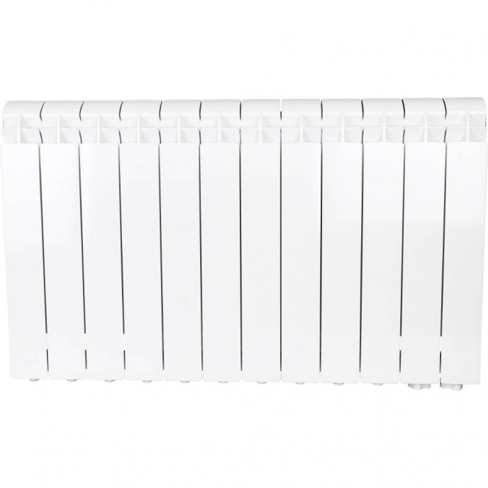 Алюминиевый радиатор Global VOX- R 500, 12 секций, нижнее правое подключение, белый